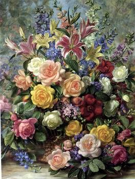 unknow artist Floral, beautiful classical still life of flowers.083 oil painting picture
